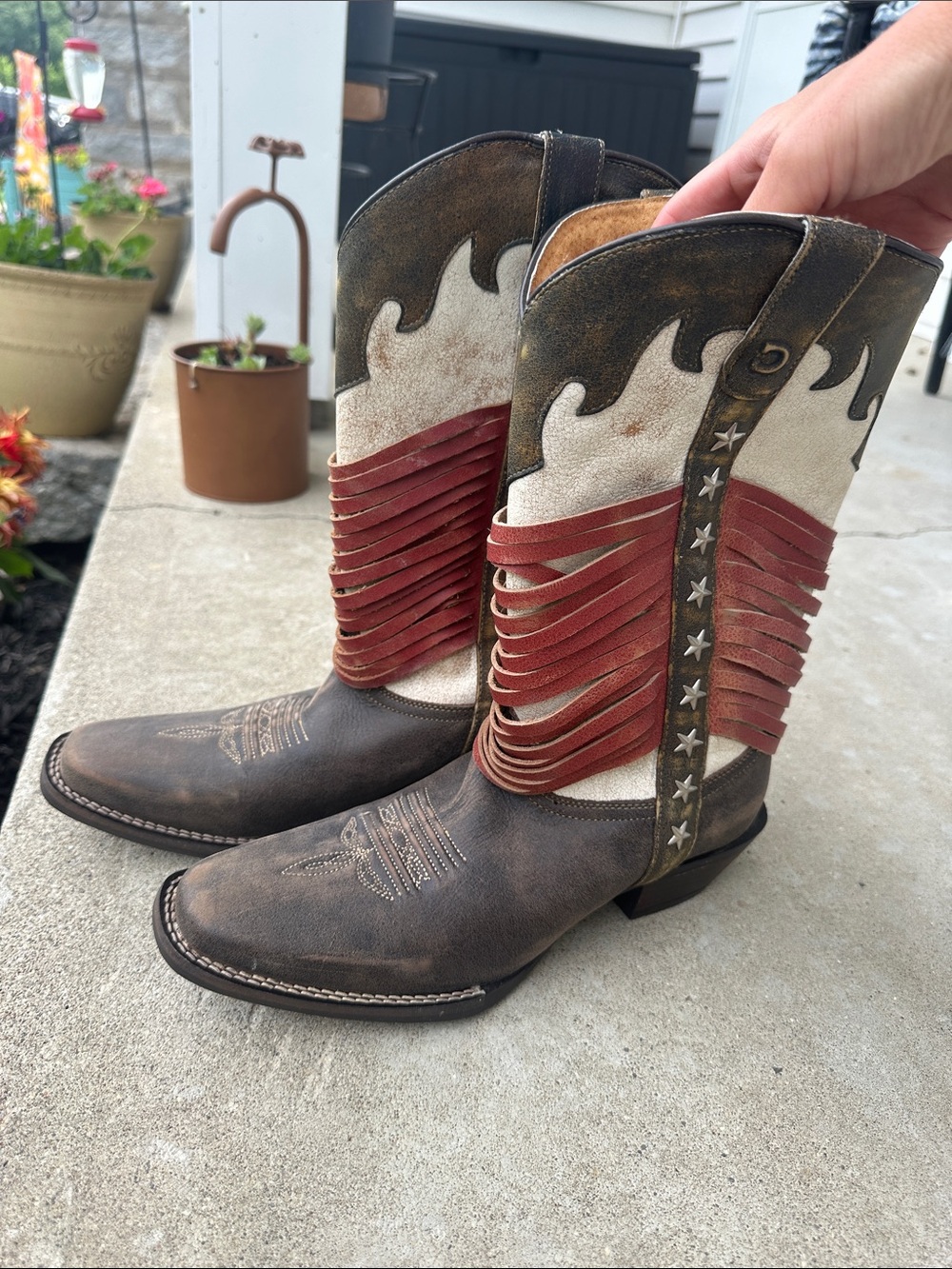 NWOT Durango Women's Dream Catcher Americana Fringe Boots size 9